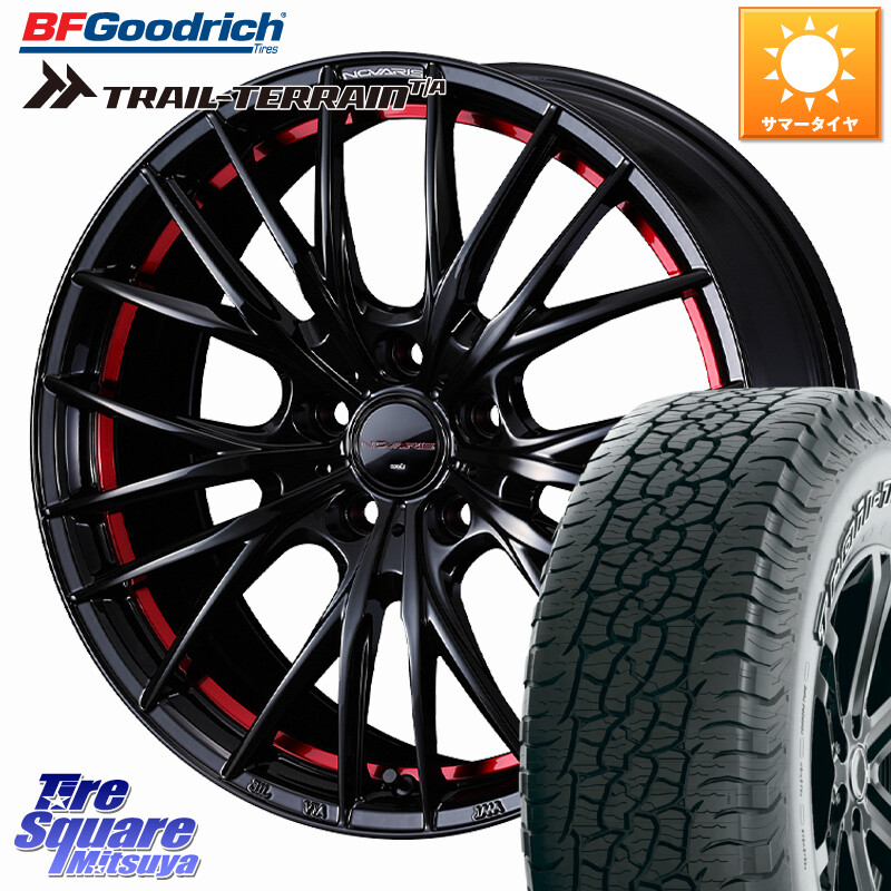 BF Goodrich Trail-Terrain TA トレイルテレーンT/A アウトラインホワイトレター 245/65R17WEDS NOVARIS ROHGUE QR ノヴァリス ホイール 17インチ ローグ 17X7.0J 42 5穴 114.3 デリカD:5 D5 カスタムサイズ|タイヤスクエアミツヤ
