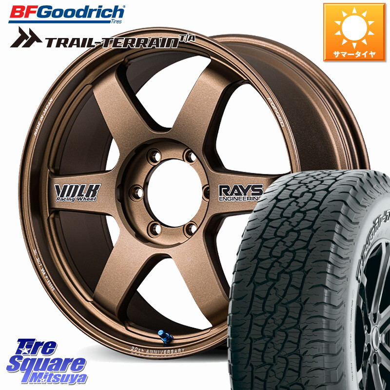 BF Goodrich Trail-Terrain TA トレイルテレーンT/A アウトラインホワイトレター 265/60R18RAYS 【欠品次回3~4月】 TE37 ultra LARGE PCD 30th STICKER Ver ホイール 18インチ 18X9.0J 15 6穴 139.7 トライトン ランドクルーザー プラド カスタムサイズ ハイラックス H|タイヤスクエアミツヤ