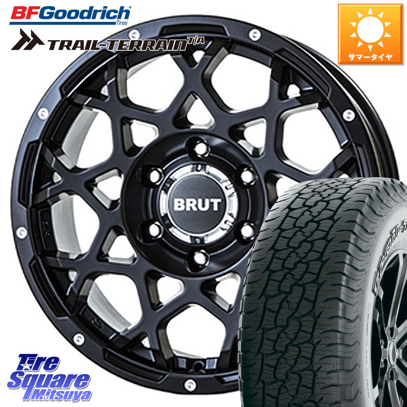 BF Goodrich Trail-Terrain TA トレイルテレーンT/A アウトラインホワイトレター 265/65R18BRUT ブルート BR-55 BR55 ミルドサテンブラック ホイール 18インチ 18X8.0J 43 5穴 127 クライスラー ジープ ラングラー JK系 クライスラー ジープ ラングラー JL系|タイヤスクエアミツヤ