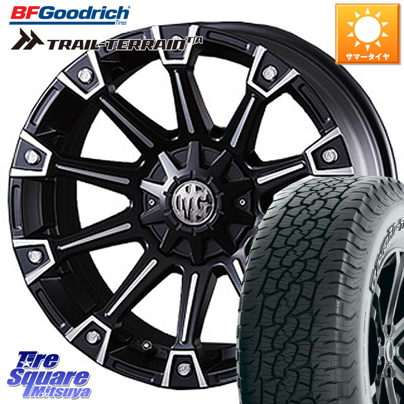 BF Goodrich Trail-Terrain TA トレイルテレーンT/A アウトラインホワイトレター 275/55R20CRIMSON クリムソン MONSTER モンスター ホイール 20インチ 20X9.0J 0 6穴 139.7 ランドクルーザー プラド カスタムサイズ|タイヤスクエアミツヤ
