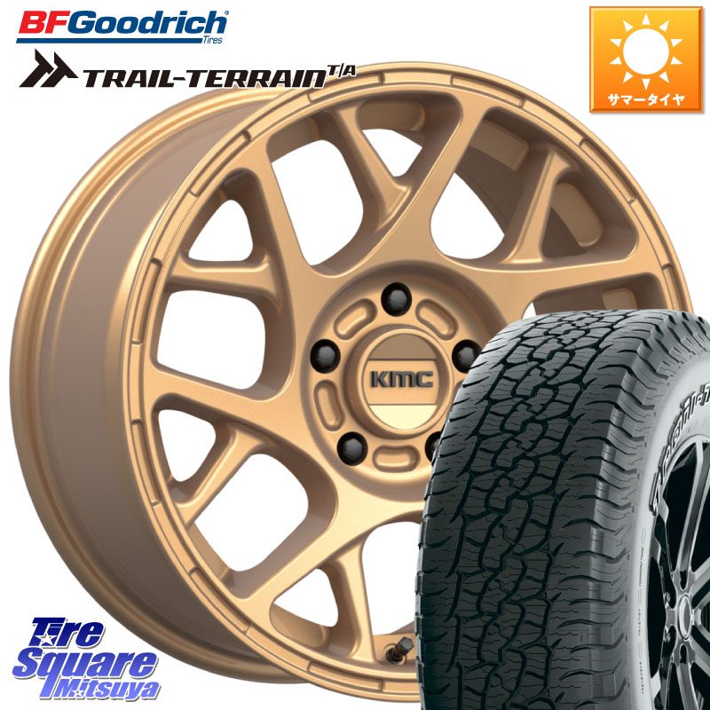 KMC KM708 BULLY ホイール 17インチ 専用Nut別売 17 X 8.0J +38 5穴 114.3 BF Goodrich Trail-Terrain TA トレイルテレーンT/A アウトラインホワイトレター 225/65R17 80系ハリアー