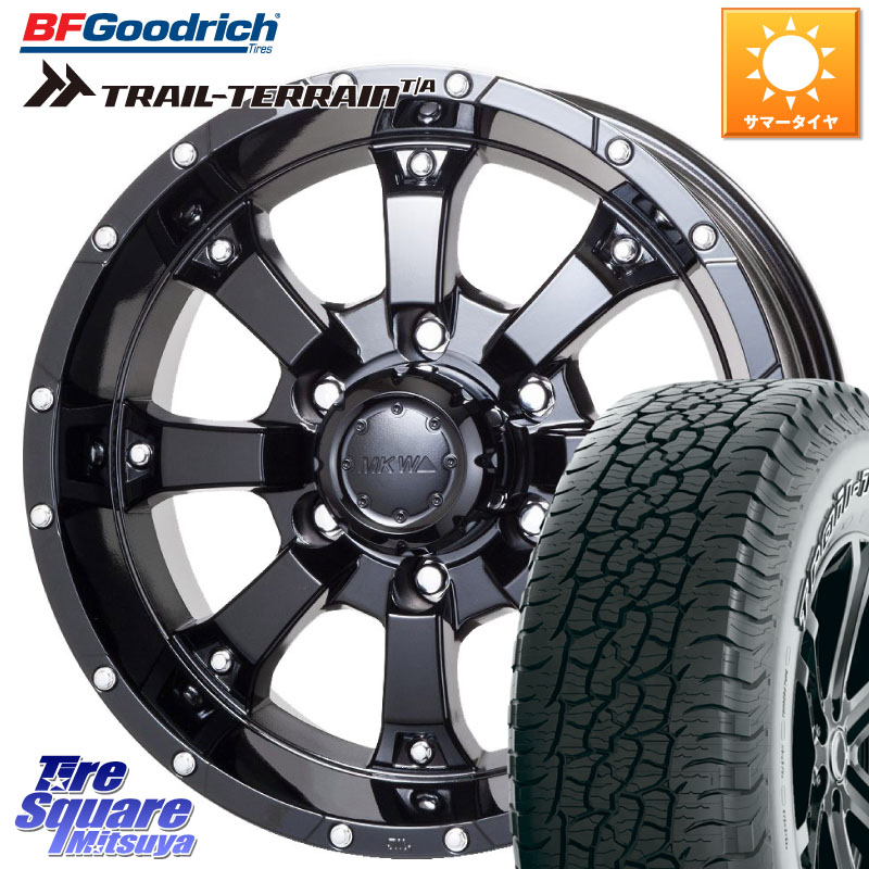 MKW MK-46 MK46 グロスブラック ホイール 17インチ 17 X 8.0J +25 6穴 139.7 BF Goodrich Trail-Terrain TA トレイルテレーン T/A アウトラインホワイトレター 265/65R17 GUN125ハイラックスHILUX 150系ランドクルーザープラド トライトンGSR