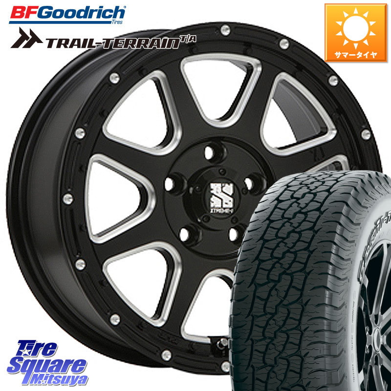 MLJ エクストリームJ ミルド センターキャップ付き ホイール 17インチ 17 X 7.5J +38 5穴 114.3 BF Goodrich Trail-Terrain TA トレイルテレーンT/A アウトラインホワイトレター 245/65R17