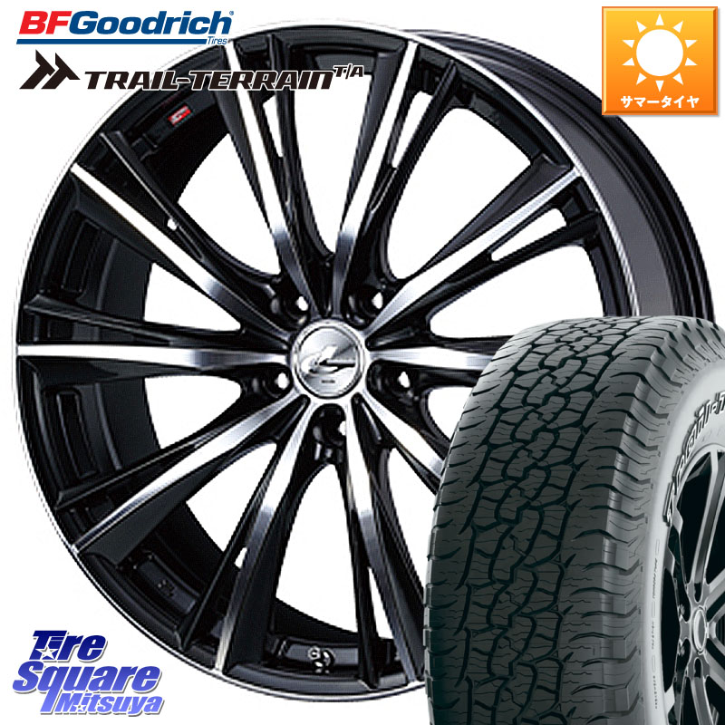 WEDS 33890 レオニス WX ウェッズ Leonis ホイール 17インチ 17 X 7.0J +47 5穴 114.3 BF Goodrich Trail-Terrain TA トレイルテレーンT/A アウトラインホワイトレター 225/65R17 T32エクストレイル CX-5 CX-8 BT5レガシィアウトバック