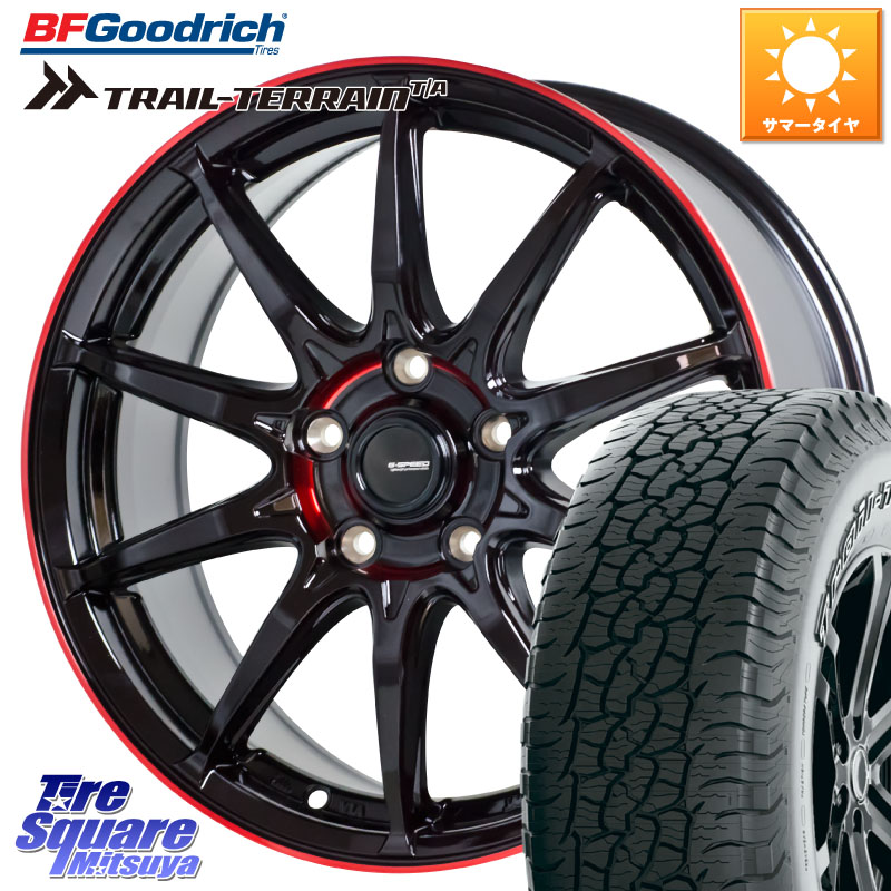 BF Goodrich Trail-Terrain TA トレイルテレーンT/A アウトラインホワイトレター 245/65R17HotStuff 軽量設計 G.SPEED P-05R P05R RED ホイール 17インチ 17X7.0J 38 5穴 114.3 RAV4 50系 カスタム デリカD:5 D5 カスタムサイズ|タイヤスクエアミツヤ