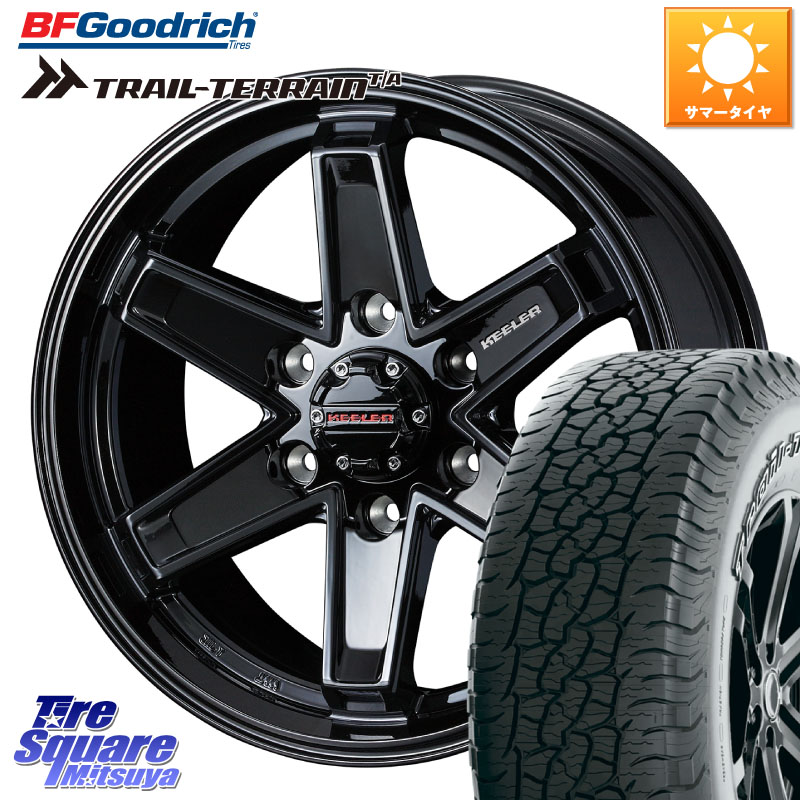 WEDS KEELER TACTICS ブラック ホイール 4本 17インチ キーラー タクティクス 17 X 8.0J +25 6穴 139.7 BF Goodrich Trail-Terrain TA トレイルテレーン T/A アウトラインホワイトレター 265/65R17 GUN125ハイラックスHILUX 150系ランドクルーザープラド トライトンGSR