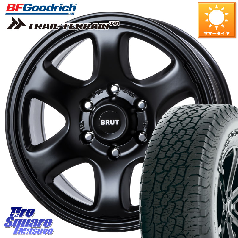 BF Goodrich Trail-Terrain TA トレイルテレーン T/A アウトラインホワイトレター 265/65R17BRUT ブルート BR-44 BR44 BK ホイール 17インチ 17X7.5J 40 6穴 139.7 トライトンGLS(ナローボディ) トライトンGSR パジェロ｜タイヤスクエアミツヤ