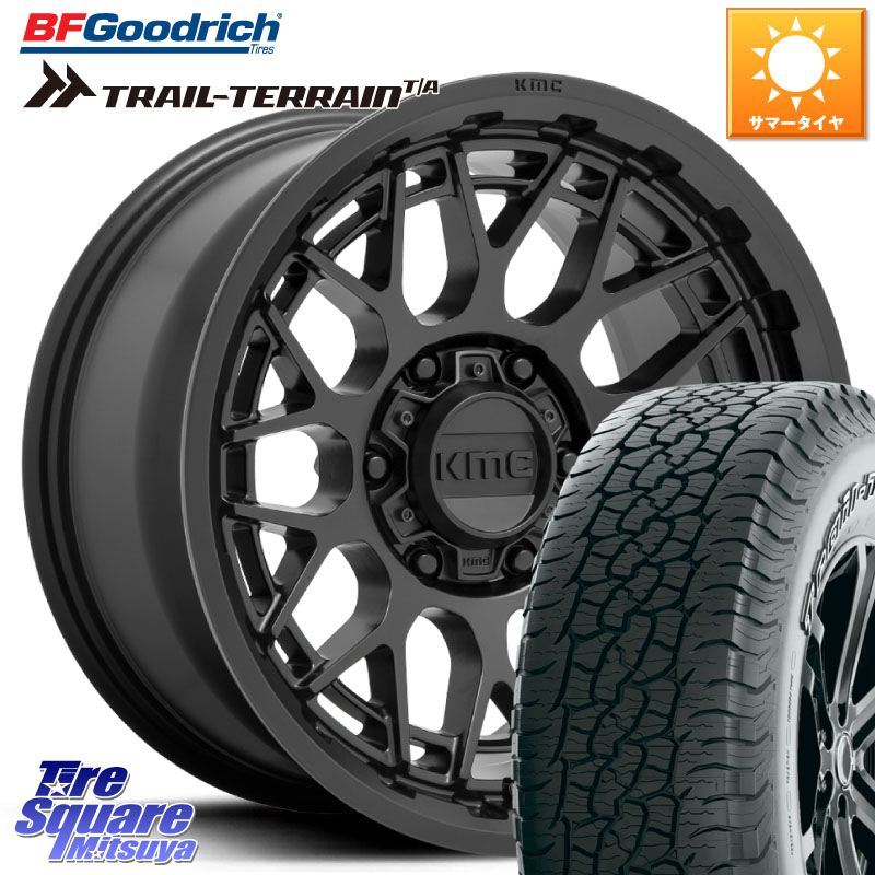 KMC KM722 TECHNIC SatinBlack 17インチ 17 X 8.5J +18 6穴 139.7 BF Goodrich Trail-Terrain TA トレイルテレーン T/A アウトラインホワイトレター 265/65R17 トライトンGSR