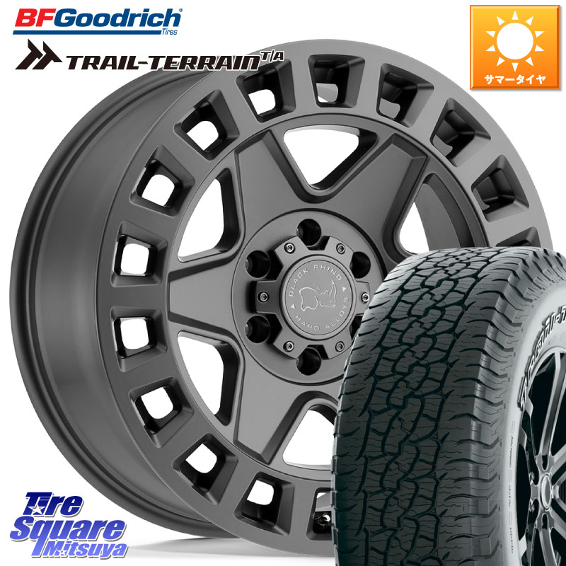 BF Goodrich Trail-Terrain TA トレイルテレーン T/A アウトラインホワイトレター 265/65R17BLACK RHINO YORK ブラックライノ ヨーク GM 17インチ ブラックライノ 17X9.0J 12 6穴 139.7 トライトン ランドクルーザー プラド カスタムサイズ|タイヤスクエアミツヤ