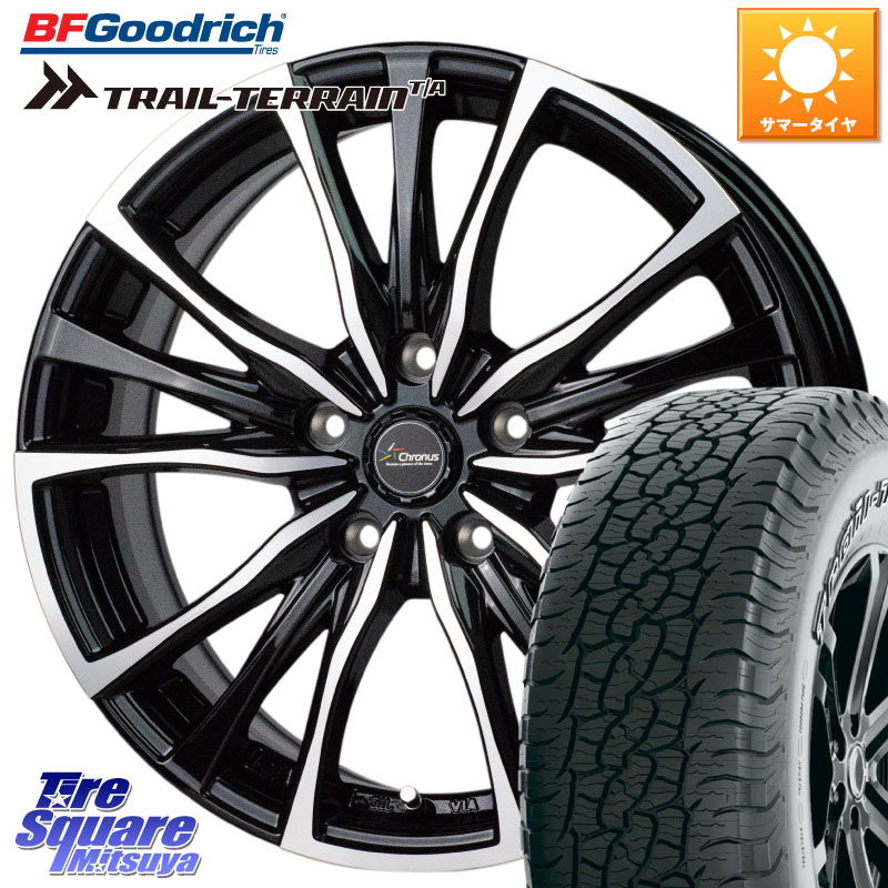 BF Goodrich Trail-Terrain TA トレイルテレーンT/A アウトラインホワイトレター 245/65R17HotStuff Chronus クロノス CH-110 CH110 ホイール 17インチ 17X7.0J 38 5穴 114.3 RAV4 50系 カスタム デリカD:5 D5 カスタムサイズ|タイヤスクエアミツヤ