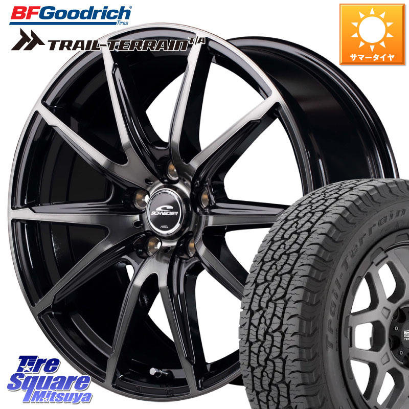 MANARAY MID SCHNEIDER シュナイダー DR-02 18インチ 18 X 7.0J +48 5穴 114.3 BF Goodrich Trail-Terrain TA トレイルテレーンT/A ブラックウォール 225/60R18 T32エクストレイル CX-5 CX-8 BT5レガシィアウトバック