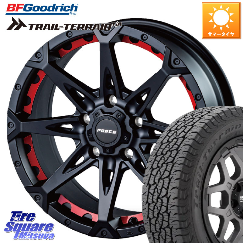 FORCE フォース DENALI デナリー BK 17インチ 17 X 7.5J +38 5穴 114.3 BF Goodrich Trail-Terrain TA トレイルテレーンT/A ブラックウォール 215/60R17 10系カローラクロス 20系アルファード