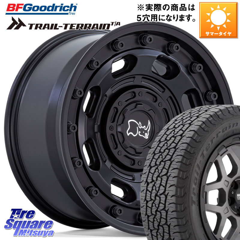 BF Goodrich Trail-Terrain TA トレイルテレーンT/A ブラックウォール 225/60R17BLACK RHINO ATLAS アトラス BK ホイール 17インチ ブラックライノ 17X8.0J 38 5穴 114.3 エクリプスクロス｜タイヤスクエアミツヤ