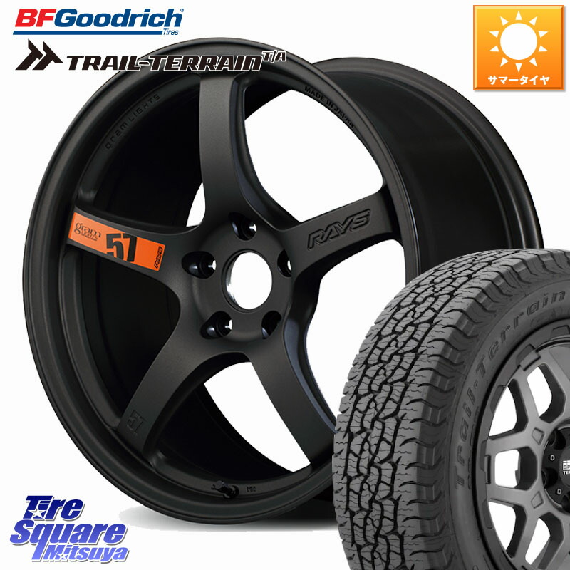 BF Goodrich Trail-Terrain TA トレイルテレーンT/A ブラックウォール 255/55R18RAYS 【欠品次回9~10月】 gramLIGHTS 57CR SpecD ホイール 18インチ 18X7.5J 40 5穴 114.3 アウトランダーPHEV｜タイヤスクエアミツヤ 160,185円