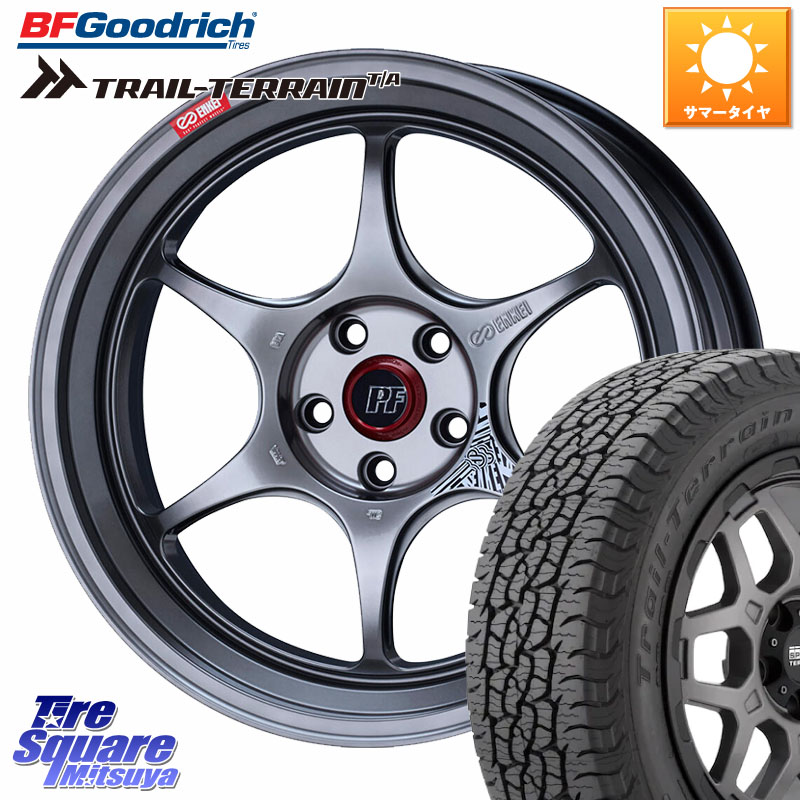 BF Goodrich Trail-Terrain TA トレイルテレーンT/A ブラックウォール 225/60R18ENKEI エンケイ PerformanceLine PF06 シルバー ホイール 18インチ 18X8.0J 45 5穴 114.3 50系RAV4 80系ハリアー T32エクストレイル CX-5 CX-8 BT5レガシィアウトバック RAV4 50系 NX レ｜タイヤスクエアミツヤ