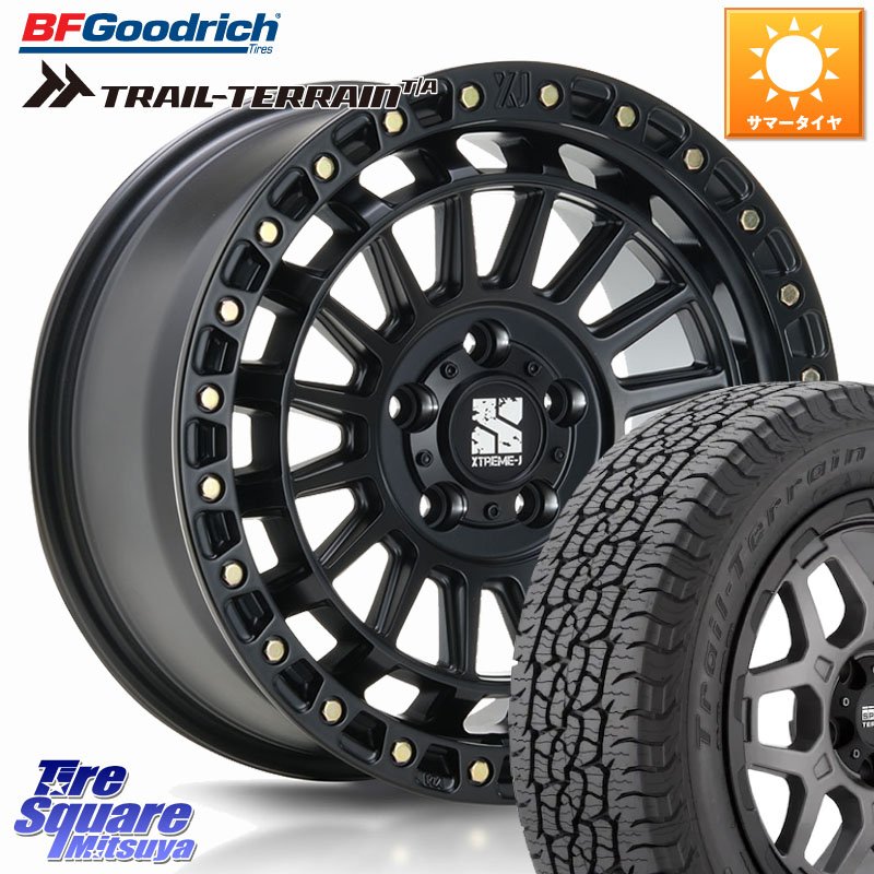 MLJ XJ08 XTREME-J ホイール 18インチ 18 X 8.0J +45 5穴 127 BF Goodrich Trail-Terrain TA トレイルテレーンT/A ブラックウォール 255/70R18 クライスラー ジープ ラングラー JK系 クライスラー ジープ ラングラー JL系