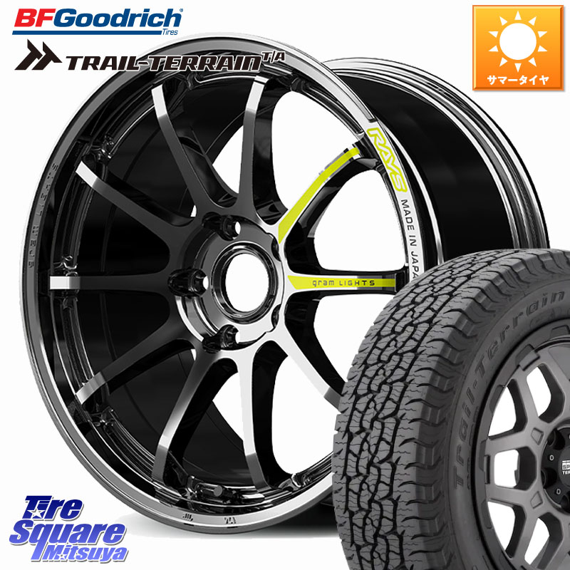 BF Goodrich Trail-Terrain TA トレイルテレーンT/A ブラックウォール 255/55R18RAYS 【欠品次回要問合せ】 gramLIGHTS 57NR LIMITED ホイール 18インチ 18X8.5J 38 5穴 114.3 アウトランダーPHEV|タイヤスクエアミツヤ