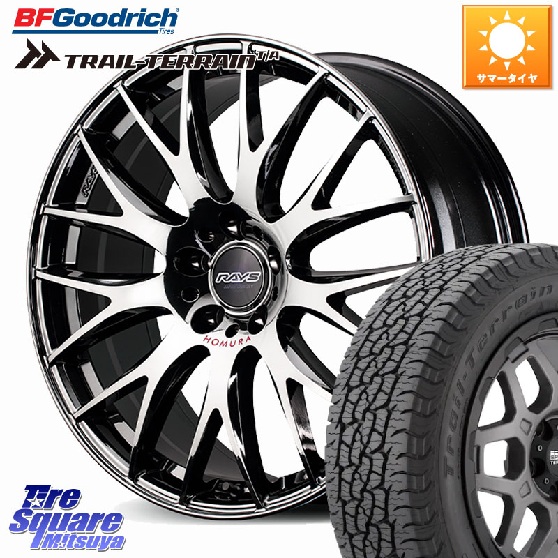RAYS 【欠品次回8~9月】 HOMURA 2x9Plus JET BLACK EDITION4 ホイール 18インチ 18 X 7.5J +49 5穴 114.3 BF Goodrich Trail-Terrain TA トレイルテレーンT/A ブラックウォール 235/60R18