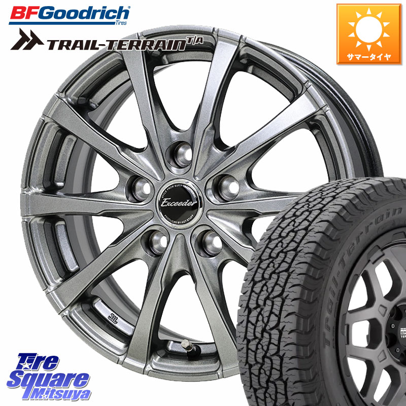 HotStuff Exceeder E08 ホイール 17インチ エクシーダ 17 X 7.0J +55 5穴 114.3 BF Goodrich Trail-Terrain TA トレイルテレーンT/A ブラックウォール 215/60R17 ZR-V RC系オデッセイ後期