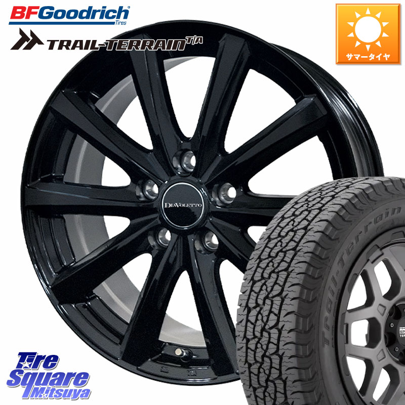 BF Goodrich Trail-Terrain TA トレイルテレーンT/A ブラックウォール 225/60R17コスミック DIAVOLETTO D.TEN M14球面座ボルト専用 ホイール 17インチ 17X7.0J(M14B) 38 5穴 114.3 レクサスLBX|タイヤスクエアミツヤ