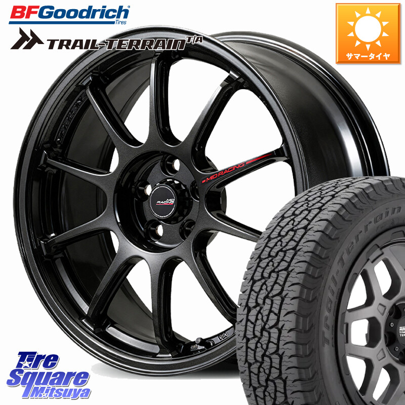 BF Goodrich Trail-Terrain TA トレイルテレーンT/A ブラックウォール 225/60R17MANARAY MID RACING R10 EVO ホイール 17インチ レーシング 17X8.0J 47 5穴 100｜タイヤスクエアミツヤ