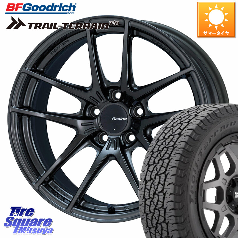 BF Goodrich Trail-Terrain TA トレイルテレーンT/A ブラックウォール 225/60R18ENKEI エンケイ Racing NVR5 ホイール 18インチ 18X7.5J 48 5穴 114.3 T32エクストレイル CX-5 CX-8 BT5レガシィアウトバック CX-5 CX5 MAZDA レガシー レガシィ アウトバック|タイヤスクエアミツヤ