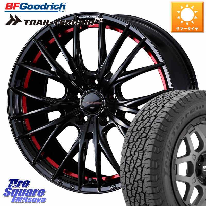 BF Goodrich Trail-Terrain TA トレイルテレーンT/A ブラックウォール 225/60R18WEDS NOVARIS ROHGUE QR ノヴァリス ホイール 18インチ ローグ 18X7.5J 47 5穴 114.3 T32エクストレイル CX-5 CX-8 BT5レガシィアウトバック CX-5 CX5 MAZDA レガシー レガシィ アウトバ|タイヤスクエアミツヤ