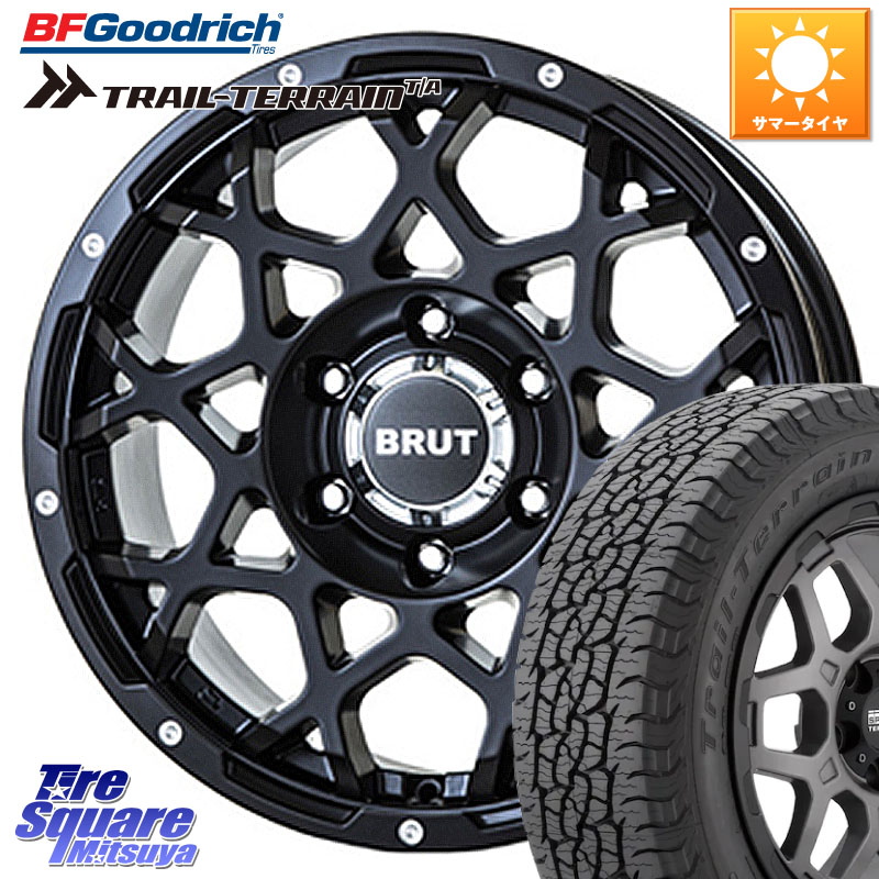 BRUT ブルート BR-55 BR55 ミルドサテンブラック ホイール 18インチ 18 X 8.0J +40 5穴 114.3 BF Goodrich Trail-Terrain TA トレイルテレーンT/A ブラックウォール 225/60R18 50系RAV4 80系ハリアー T32エクストレイル CX-5 BT5レガシィアウトバック