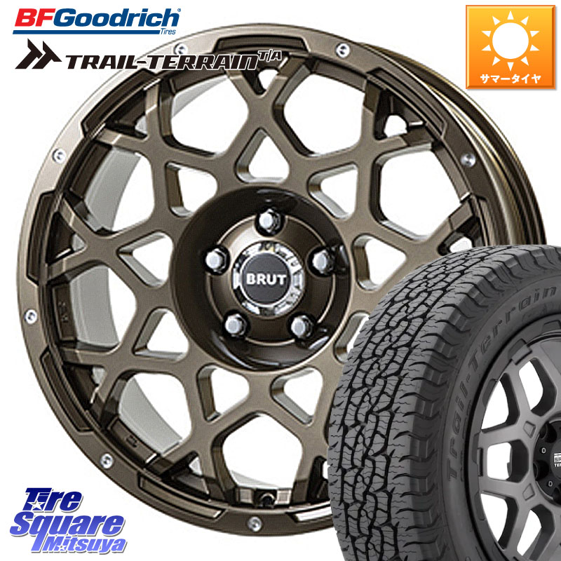 BRUT ブルート BR-55 BR55 ホイール 18インチ 18 X 8.0J +20 6穴 139.7 BF Goodrich Trail-Terrain TA トレイルテレーンT/A ブラックウォール 285/60R18
