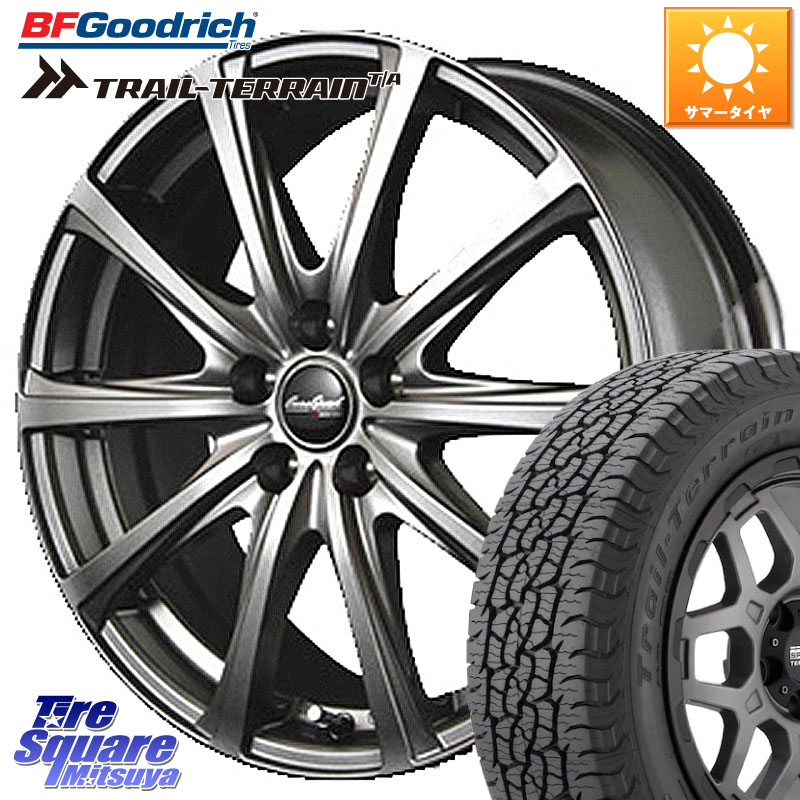 MANARAY MID EuroSpeed ユーロスピード V25 ホイール 18インチ 18 X 7.5J +38 5穴 114.3 BF Goodrich Trail-Terrain TA トレイルテレーンT/A ブラックウォール 255/55R18 アウトランダーPHEV