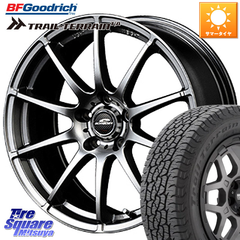 MANARAY MID SCHNEIDER StaG スタッグ ホイール 18インチ 18 X 7.0J +55 5穴 114.3 BF Goodrich Trail-Terrain TA トレイルテレーンT/A ブラックウォール 225/55R18 E52エルグランド ZR-V クロストレック レヴォーグレイバック
