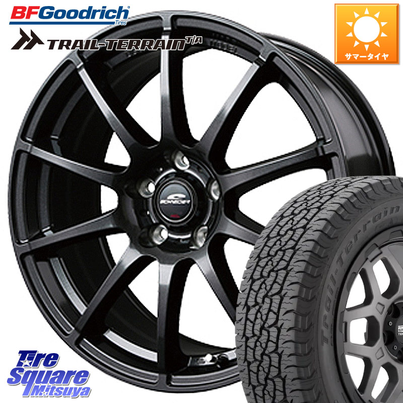 BF Goodrich Trail-Terrain TA トレイルテレーンT/A ブラックウォール 225/60R17MANARAY MID SCHNEIDER StaG スタッグ ガンメタ ホイール 17インチ 17X7.0J 38 5穴 114.3 30系アルファード/ヴェルファイア デリカD:5 デリカD:5(26+) SL系フォレスター エクストレイル X｜タイヤスクエアミツヤ