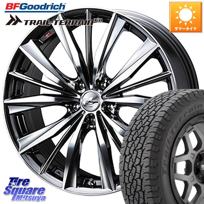 BF Goodrich Trail-Terrain TA トレイルテレーンT/A ブラックウォール 225/60R17WEDS 33269 レオニス VX 特価● BMCMC ウェッズ Leonis ホイール 17インチ 17X7.0J 53 5穴 114.3 E52エルグランド ZR-V クロストレック レイバック|タイヤスクエアミツヤ