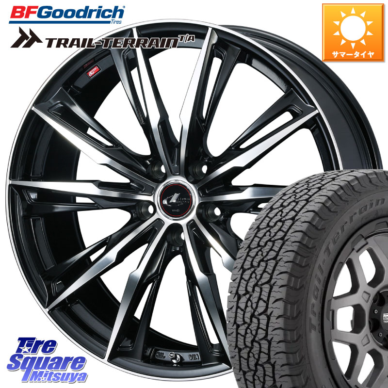 WEDS LEONIS レオニス GX PBMC ウェッズ ホイール 19インチ 19 X 7.5J +48 5穴 114.3 BF Goodrich Trail-Terrain TA トレイルテレーンT/A ブラックウォール 235/55R19