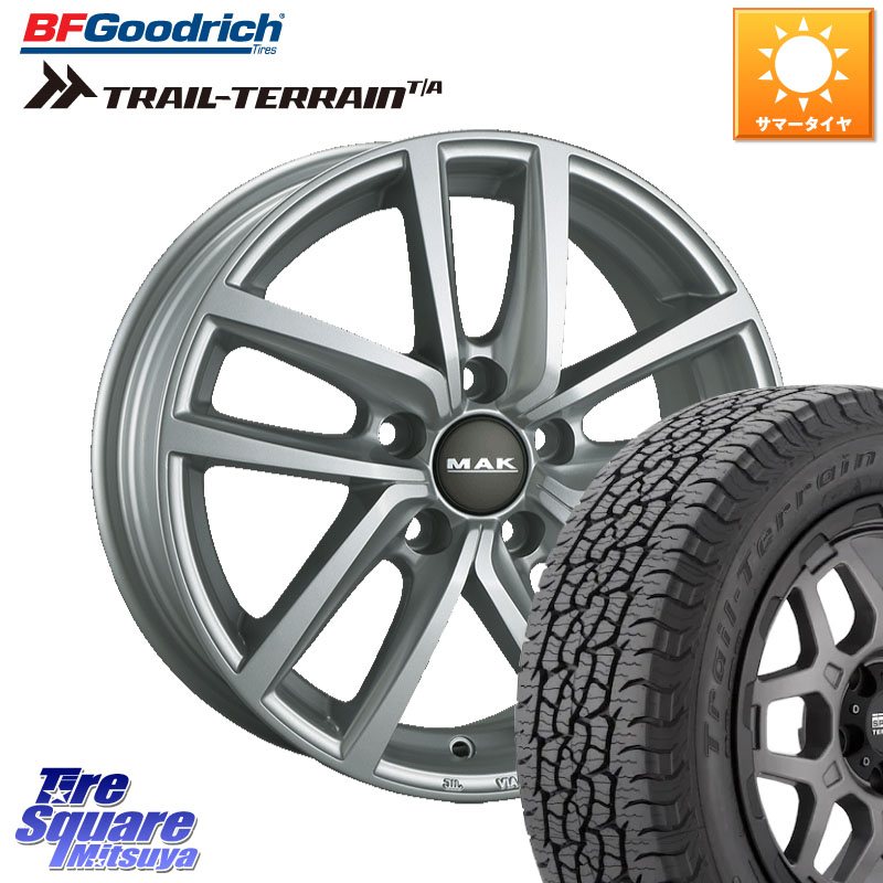 BF Goodrich Trail-Terrain TA トレイルテレーンT/A ブラックウォール 225/60R17阿部商会 MAK DRESDEN ホイール 17インチ 17X7.0J(VW TIGUAN 5NC) 40 5穴 112 フォルクスワーゲン ティグアン｜タイヤスクエアミツヤ