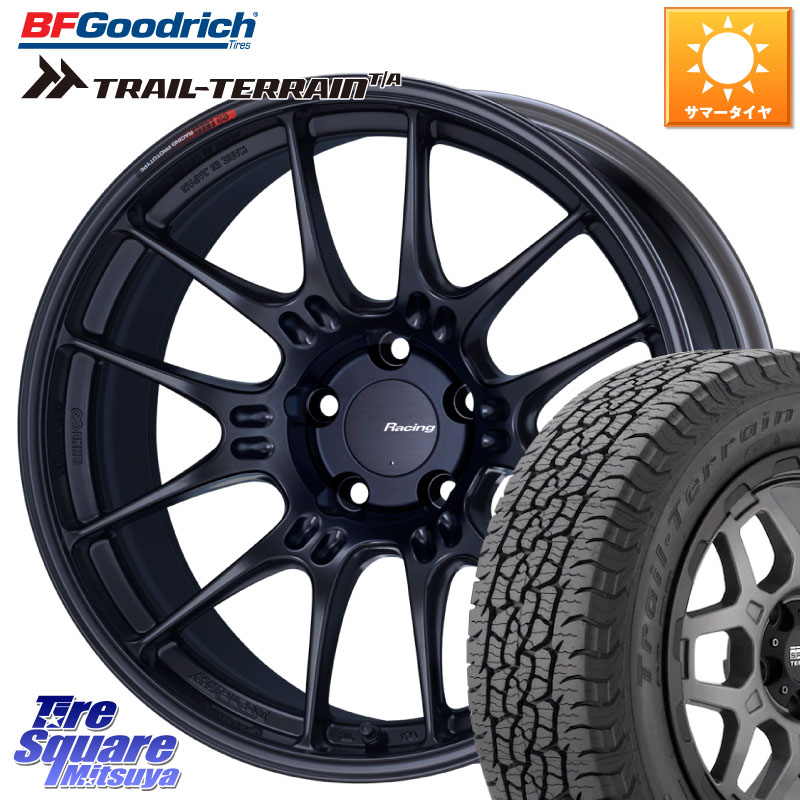 ENKEI エンケイ RACING GTC02 BK ホイール 18インチ 18 X 7.5J +48 5穴 114.3 BF Goodrich Trail-Terrain TA トレイルテレーンT/A ブラックウォール 225/60R18 CX-5 CX-8 BT5レガシィアウトバック
