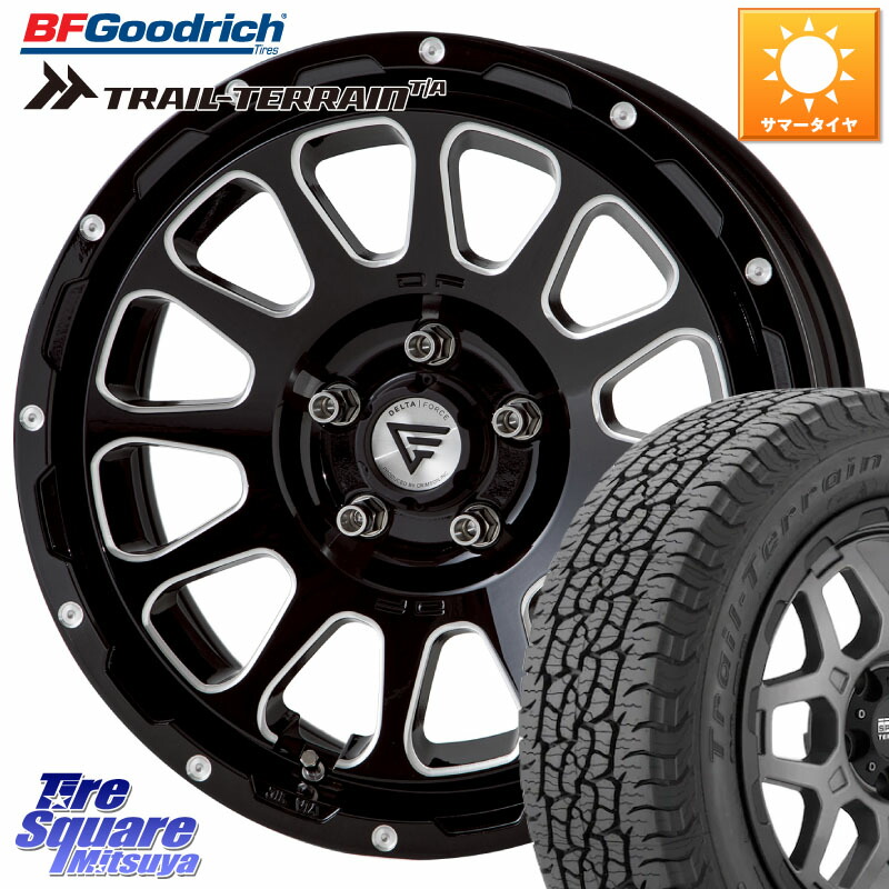 DELTA FORCE デルタフォース オーバル 8J ホイール 17インチ 17 X 8.0J +35 5穴 114.3 BF Goodrich Trail-Terrain TA トレイルテレーンT/A ブラックウォール 225/60R17 30系アルファード 30系ヴェルファイア