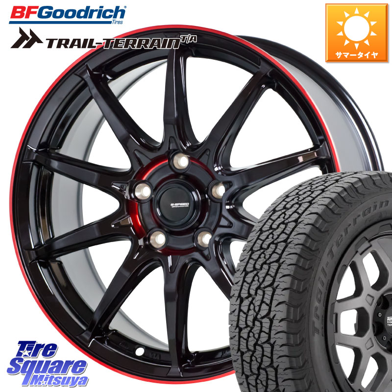 HotStuff 軽量設計 G.SPEED P-05R P05R RED ホイール 18インチ 18 X 7.0J +48 5穴 114.3 BF Goodrich Trail-Terrain TA トレイルテレーンT/A ブラックウォール 235/60R18