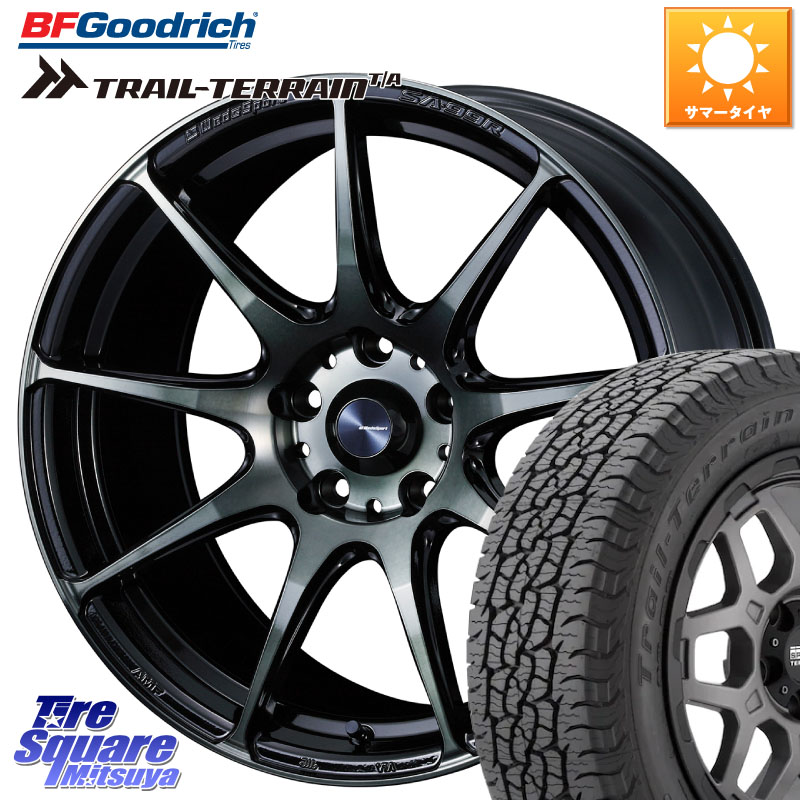 BF Goodrich Trail-Terrain TA トレイルテレーンT/A ブラックウォール 255/55R18WEDS WedsSport SA-99R SA99R ウェッズ スポーツ ホイール 18インチ 18X8.5J 35 5穴 114.3 アウトランダーPHEV|タイヤスクエアミツヤ
