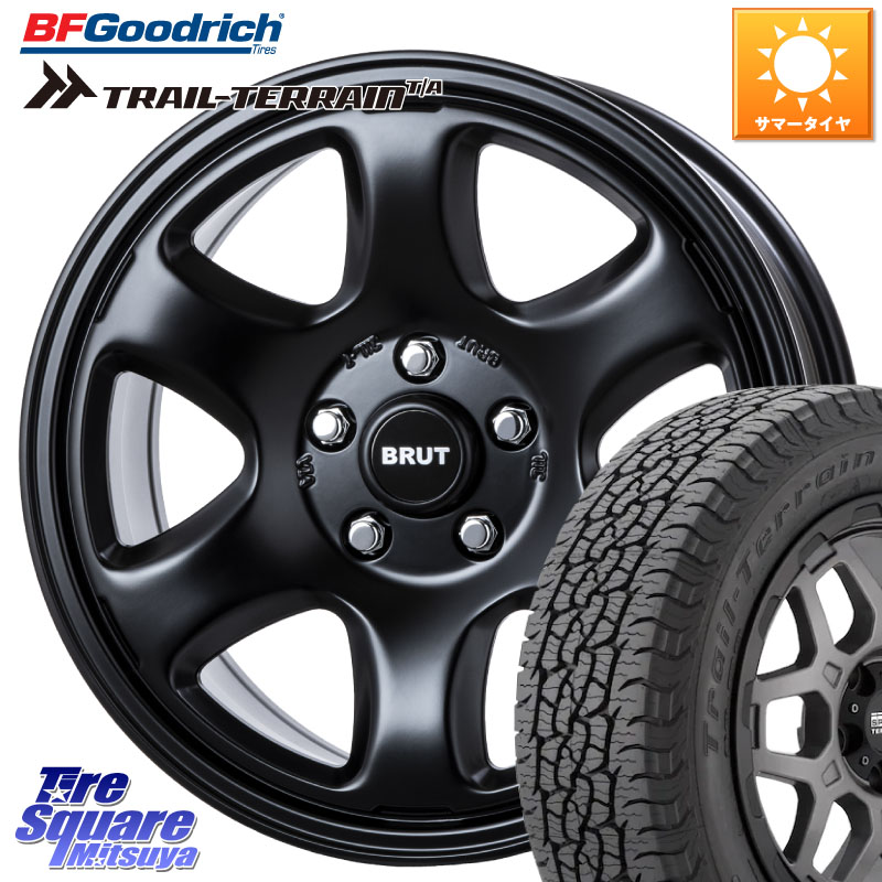BRUT ブルート BR-44 BR44 BK ホイール 17インチ 17 X 7.5J +38 5穴 114.3 BF Goodrich Trail-Terrain TA トレイルテレーンT/A ブラックウォール 225/60R17 30系アルファード 30系ヴェルファイア デリカD:5