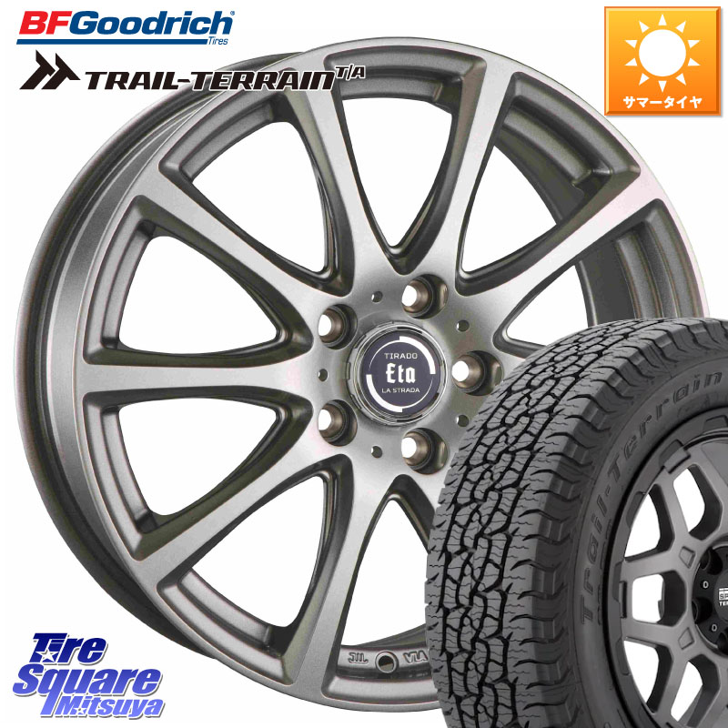 BF Goodrich Trail-Terrain TA トレイルテレーンT/A ブラックウォール 225/60R18阿部商会 イータ 平座仕様 ティラード(トヨタ・レクサス車専用) 18X7.5J 38 5穴 114.3 50系RAV4 80系ハリアー RAV4 50系 NX レクサス|タイヤスクエアミツヤ