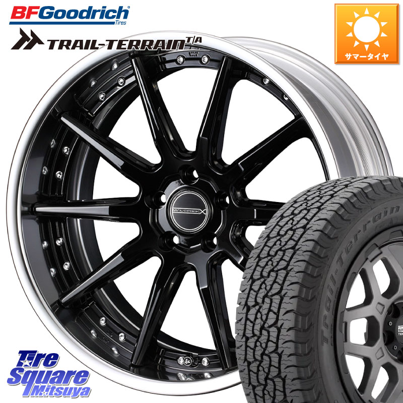 WEDS MAVERICK 1410S S-LoDisk 18インチ 2ピース 18 X 7.5J +43 5穴 114.3 BF Goodrich Trail-Terrain TA トレイルテレーンT/A ブラックウォール 225/60R18 80系ハリアー CX-5 CX-8 BT5レガシィアウトバック