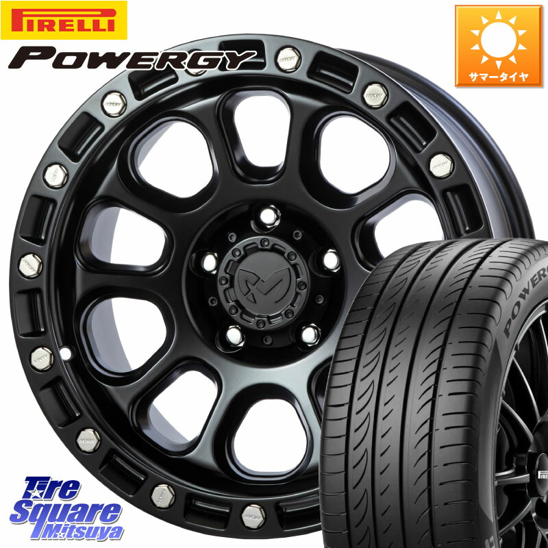 MKW M204 ブラックキャット 16インチ 16 X 7.0J +35 5穴 114.3 ピレリ POWERGY パワジー サマータイヤ 205/55R16 GRヤリスRSノーマルキャリパー