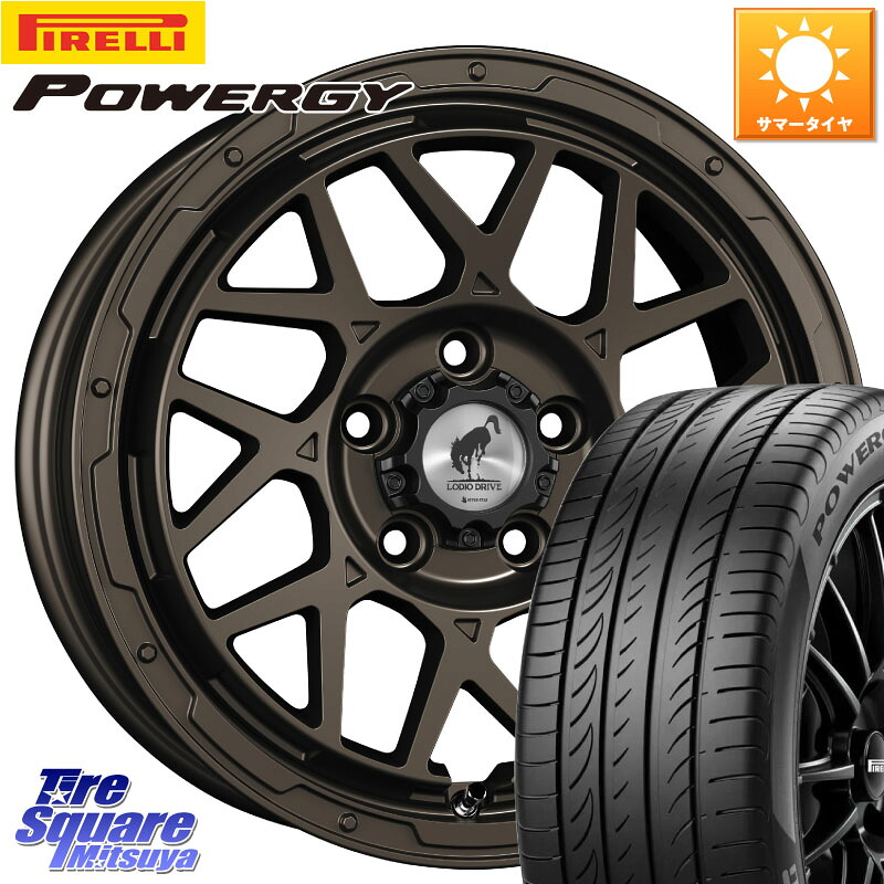 SUPER STAR LODIO DRIVE ロディオドライブ 8M MONO モノ 16 X 7.0J +42 5穴 114.3 ピレリ POWERGY パワジー サマータイヤ 195/55R16