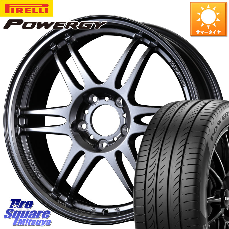 KOSEI 軽量 K-1 Racing.REV K1 レーシング ドット レヴ 17 X 7.0J +48 5穴 114.3 ピレリ POWERGY パワジー サマータイヤ 215/60R17 C-HR 50系エスティマ 10系カローラクロス E52エルグランド ZR-V RV系ヴェゼル RC系オデッセイ後期 CX-30 MX-30