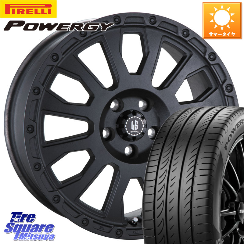 ピレリ POWERGY パワジー サマータイヤ 225/40R18阿部商会 LA STRADA AVENTURA アヴェンチュラ BK 18インチ 18X8.0J 40 5穴 114.3 シビック IS レクサス インサイト|タイヤスクエアミツヤ