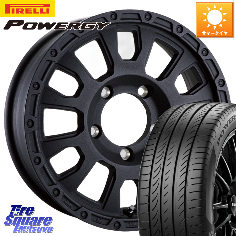 ピレリ POWERGY パワジー サマータイヤ 215/65R16阿部商会 LA STRADA AVENTURA アヴェンチュラ BK 16インチ 16X5.5J 22 5穴 139.7 ジムニー専用(要オーバーフェンダー等) AZオフロード カスタムサイズ｜タイヤスクエアミツヤ