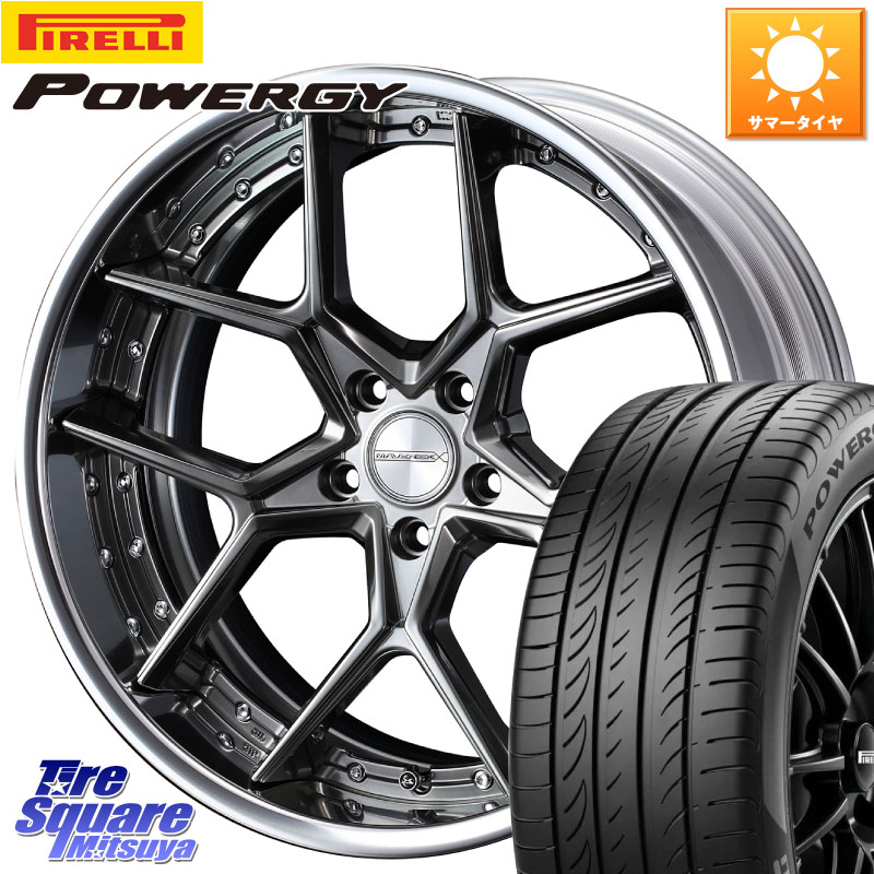 WEDS MAVERICK 1505S BK CONCAVE FACE EX-LoDisk 2ピース ホイール 20インチ 20 X 8.5J +33 5穴 114.3 ピレリ POWERGY パワジー サマータイヤ 245/40R20 30系アルファード 30系ヴェルファイア 20系アルファード