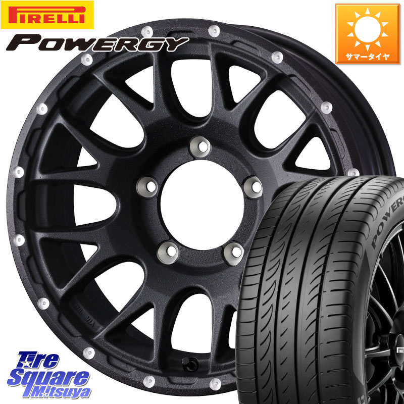 WEDS 【欠品次回4月中旬】 41127 マッドヴァンス MUD VANCE 08 BK インセット-5 ホイール 16インチ 16 X 6.0J +0 5穴 139.7 ピレリ POWERGY パワジー サマータイヤ 215/65R16 ジムニー専用(要オーバーフェンダー等) ジムニ－シエラ・ノマド(カスタム)