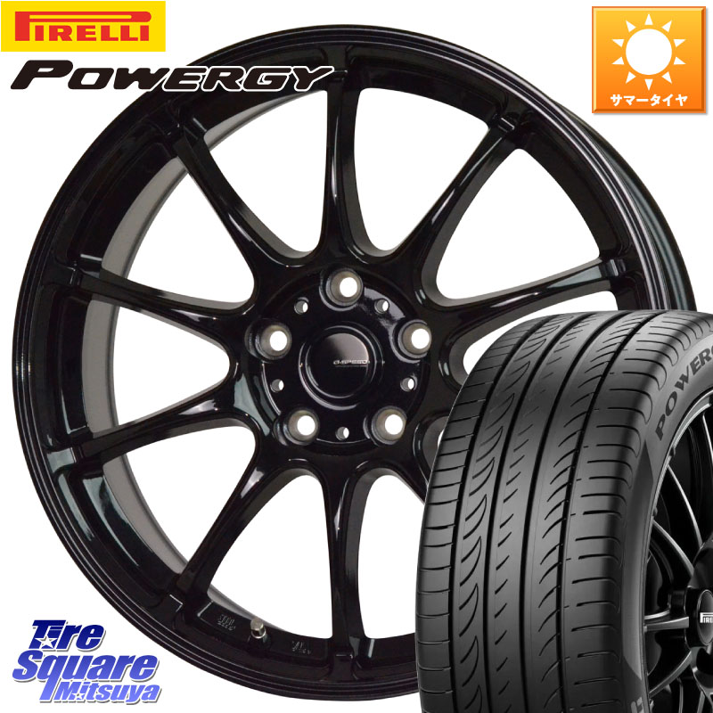 HotStuff G.SPEED G-07 ホイール 18インチ ジースピード 18 X 7.5J +38 5穴 114.3 ピレリ POWERGY パワジー サマータイヤ 235/55R18